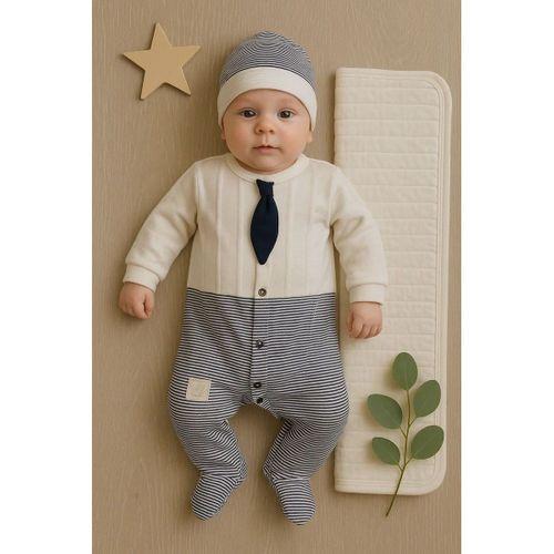 Battaniyeli Tulumlu Erkek Bebek Set %100 Pamuk