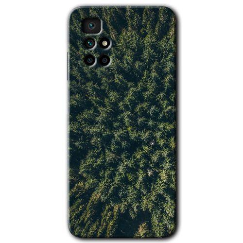 Xiaomi Redmi 10 Kılıf HD Desen Baskılı Arka Kapak + Temperli Cam - Çam Ağacı Ormanı