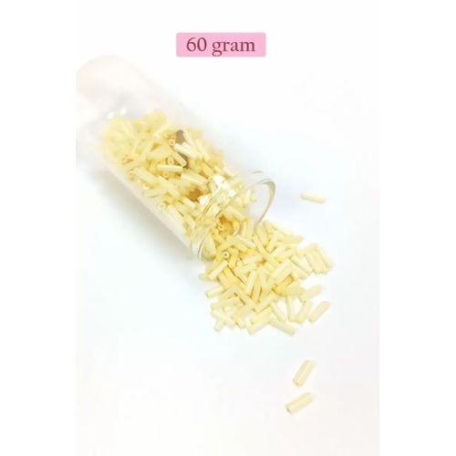Uzun Boru Kesme Boncuk Çap 2mm Uzunluk 10 mm - 60 Gram - Krem - BNC273