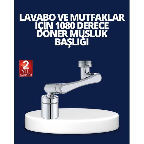 Esnek 1080° Musluk Başlığı 3 Eklemli Hareketli Su Modlu Lavabo Atı