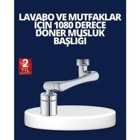 Esnek 1080° Musluk Başlığı 3 Eklemli Hareketli Su Modlu Lavabo Atı