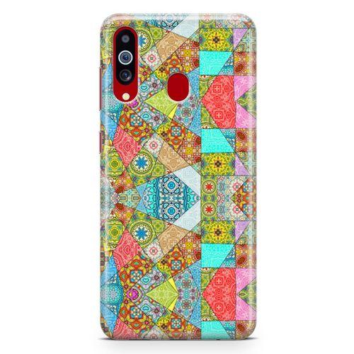 Samsung Galaxy A20s Kılıf Yeşil Vintage Arka Kapak Koruma Desenli Full Koruyucu