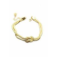 Düğüm Zincir Çelik Bileklik - Altın