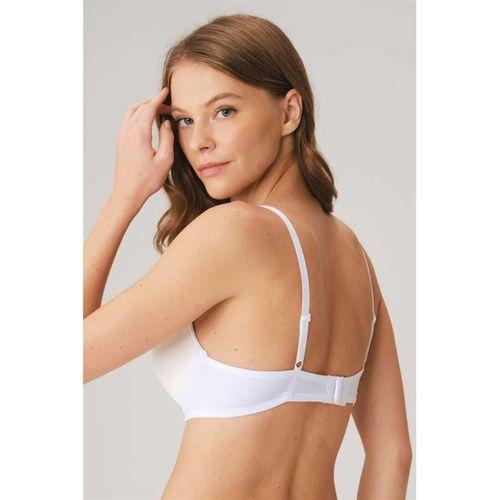 Kadın Balenli Destekli Dolgulu Askıları Çıkabilen Günlük Klasik T-shirt Sütyeni