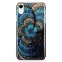 Apple iPhone XR Kılıf İnci Taşlı Çiçek Arka Kapak Koruma Desenli Full Koruyucu