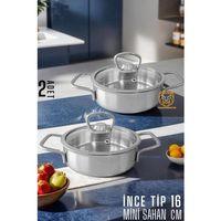 Zhlhome Mini Kapaklı Sahan Tencere 2 Li Set 16 Cm
