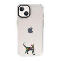 iPhone 13 Mandala Cat Candy Bumper Darbe Emci Silikonlu Telefon Kılıfı