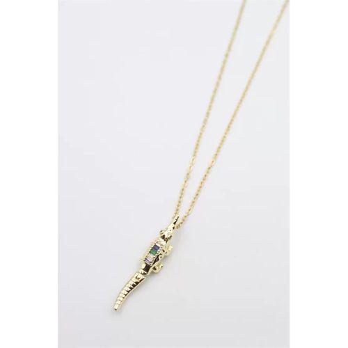 Timsah Kolye - Altın