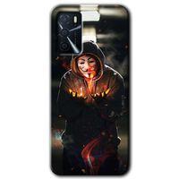 MRCİLETİSİM Oppo A16 Kılıf Kapak - V for Fire +Hayalet Ekran Yandan Gözükmez