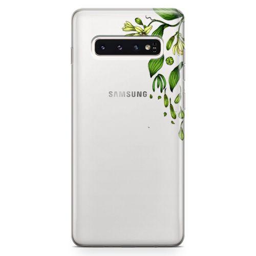 Samsung Galaxy S10 Kılıf Vanilya Çiçeği Arka Kapak Koruma Desenli Full Koruyucu