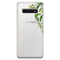 Samsung Galaxy S10 Kılıf Vanilya Çiçeği Arka Kapak Koruma Desenli Full Koruyucu