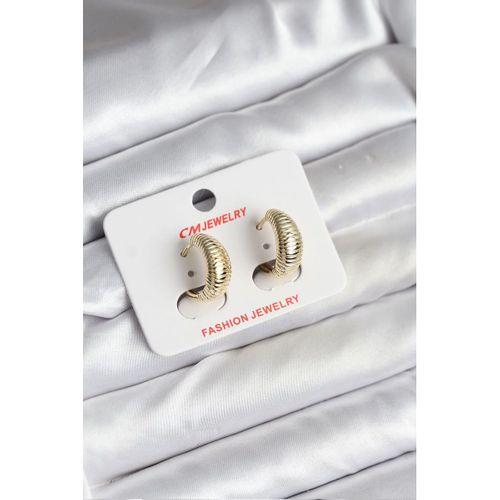 14K Gold Renk Kaplama CM Kadın Küpe