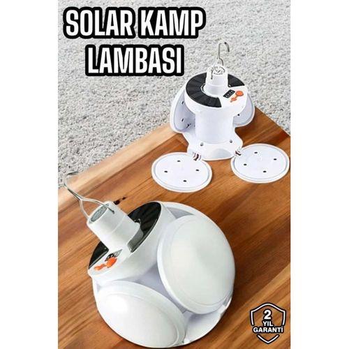 Kamp Lambası Işıldak Beyaz Işık Güneş Enerjili Solar Aydınlatma 5 Kanatlı Katlanabilir Yeni Nesil