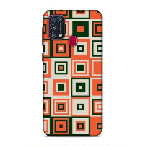 Samsung Galaxy M31 Uyumlu Kılıf Insomnia (29) Arka Koruma Kılıfı Turuncu Siyah