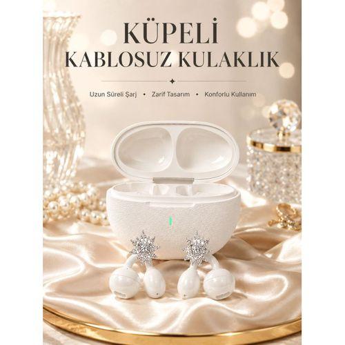 Yeni Nesil Küpeli Kablosuz Kulaklık Güçlü Bataryalı