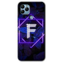 General Mobile GM 22 Kılıf HD Desen Baskılı Arka Kapak - Dark Neon Yaprak F Harfi