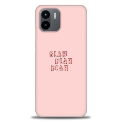 Xiaomi Redmi A1 Kılıf HD Baskılı Kılıf - Blah Blah + Tam Ekran Koruyucu