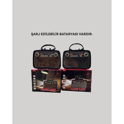 Nostaljik Radyo Görünümlü Bluetooth Hoparlör – Fm/am Yayın, Kablosuz Bağlantı, Şarj Edilebilir