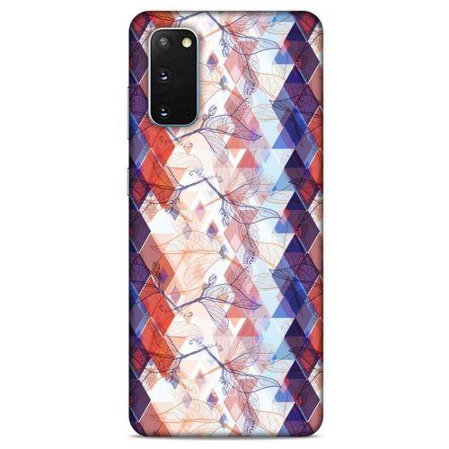 Samsung Galaxy S20 Kılıf Pastel Renkler (3) Kapak Kırmızı Lacivert