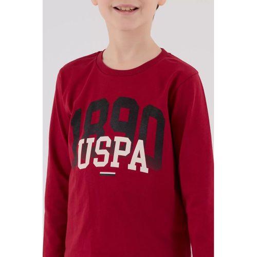 U.s. Polo Assn Uzun Kol Pijama Takım Us2203-4 Bordo