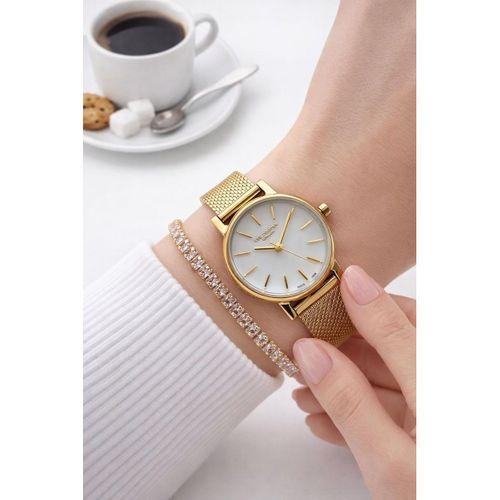 Lee Cooper Küçük Kasa Vintage Hasır Kordon 2 Yıl Garantili 3 Atm Kadın Kol Saati+Bileklik 08292.120