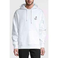 Gri Çapa Tişört Çapa Dövme Baskıresim Baskılı Beyaz Erkek Kapşonlu Sweatshirt