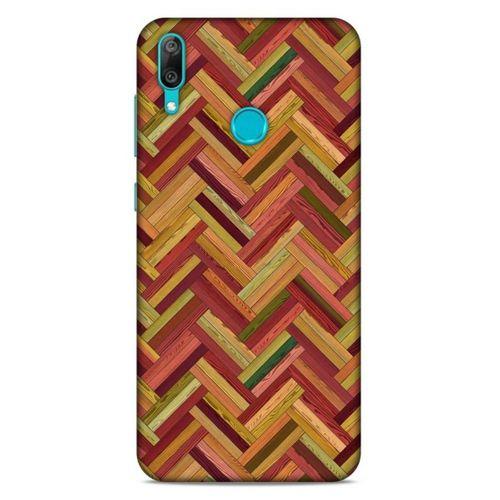 Lopard Huawei Y7 2019 Uyumlu Kılıf Wood'X (40) Fit Silikon Kılıf Desenli