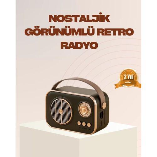 Retro Bluetooth Radyo – Nostaljik Tasarım, Tf Kart Ve Usb Destekli