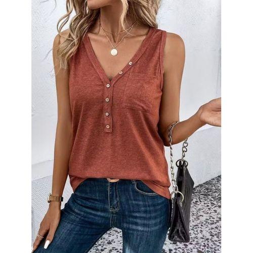 Kadın Askılı önden Düğmeli Viskon Bluz