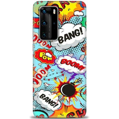 Huawei P40 Pro Kılıf HD Baskılı Kılıf - Bang Boom + Tam Ekran Koruyucu