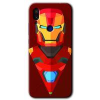MRCİLETİSİM Xiaomi Redmi Note 7 Kılıf HD Desen Baskılı Arka Kapak+Temperli Cam - İron Man Çizim