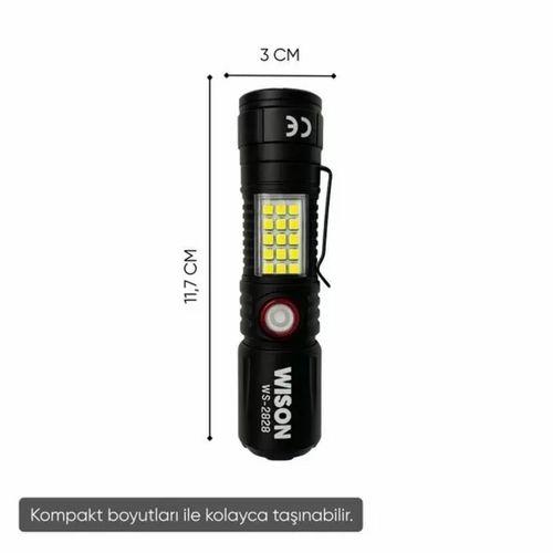 Wison Ws-2828 1000 Lümen Mıknatıslı Usb Şarjlı El Feneri
