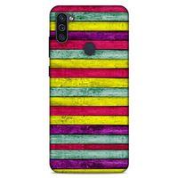 Lopard Samsung Galaxy M11 Uyumlu Kılıf Wood'X (30) Silicone Case Desenli