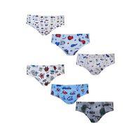 Dode Flora Tutku 0255 Erkek Çocuk Elastan Empirme Pamuklu 6 Lı Slip Külot