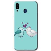Galaxy M10s Kılıf HD Desen Baskılı Arka Kapak - Mutlu Kuşlar + Kırılmaz Cam