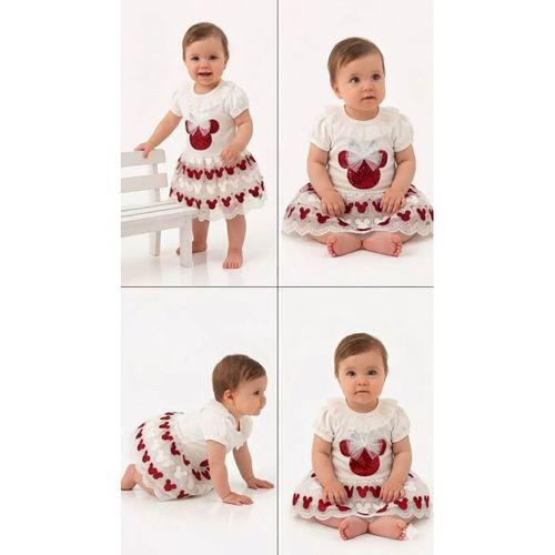 9/18 Ay Payet Baskılı Etekli Bebek Takımı