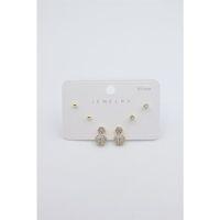 Çoklu Set Küpe - Altın