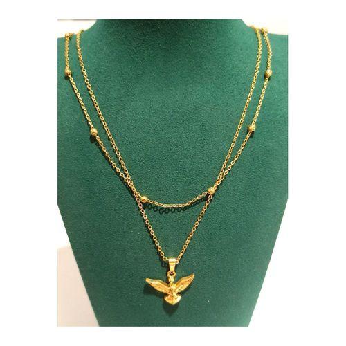 Monalisa Home Renkli Gold Renk Lüks Figürlü Gösterişli Kolye