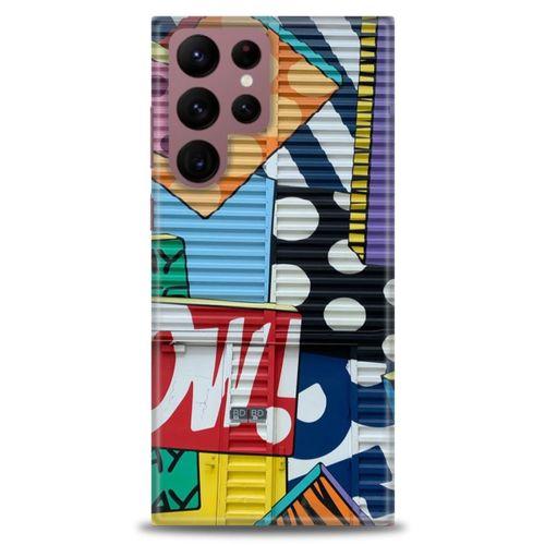 Samsung Galaxy S22 Ultra Kılıf HD Baskılı Kılıf - Grafiti + Tam Ekran Koruyucu