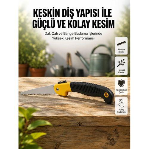 Ergonomik Saplı Katlanabilir Budama Testeresi