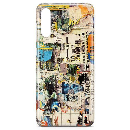 Samsung Galaxy A30s Kılıf Retro Gazete Arka Kapak Koruma Desenli Full Koruyucu
