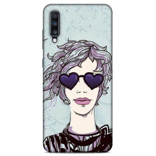 Lopard Samsung Galaxy A70 Uyumlu Kılıf Sürreal Yüzler ♀ (25) Antişok Kapak Baskılı