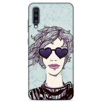Lopard Samsung Galaxy A70 Uyumlu Kılıf Sürreal Yüzler ♀ (25) Antişok Kapak Baskılı