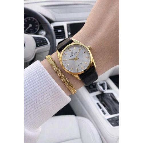 Daniel Klein Deri Kordonlu 2 Yıl Garantili 3 Atm Suya Dayanıklı Kadın Kol Saati+Bileklik BD.14274.4