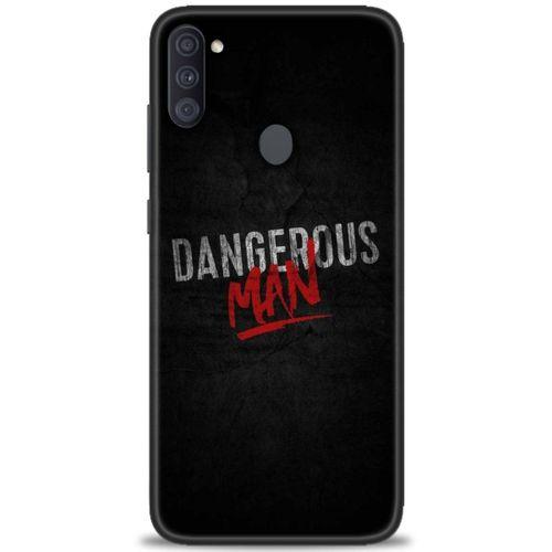 Samsung Galaxy A11 Kılıf HD Baskılı Kılıf - Dangerous Man + Tam Ekran Koruyucu