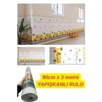 90cmx 3 Metre Rulo Kendinden Yapışkanlı Duvar Paneli Kağıdı Kreş Anaokulu Bebek Odası Koruma Yalıtım