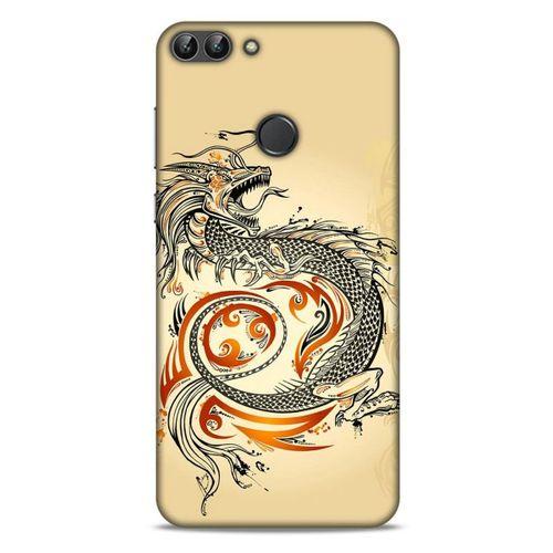 Huawei Psmart Kılıf Dragons (27) Tasarımlı Kılıf Siyah Ejderha Dövmesi