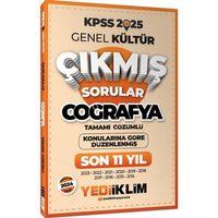 2025 KPSS Genel Kültür Lisans Coğrafya Konularına Göre Tamamı Çözümlü Son 11 Yıl Çıkmış Sorular Yediiklim Yayınları
