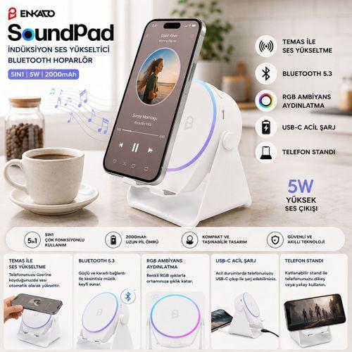 Bluetooth Hoparlör Soundpad EKD-S11 5W 2000mAh Beyaz