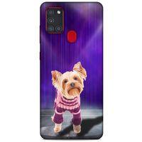 Samsung Galaxy A21s Kılıf Köpek Kıyafetleri (13) Silikon Kap Yorkshire Terrier Kazak